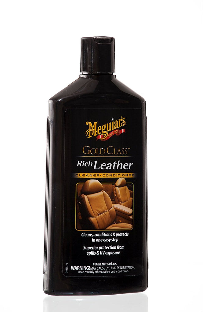  Meguiar's G7214 Gold Class Rich Leather Lotion - Cleans,  Conditions & Protects for Complete Leather Care - 14 Oz Bottle : Everything  Else