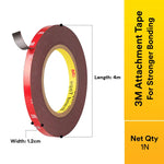3M Attachment Acrylic Foam Tape (AFT), 12mm x 4m - Planet Car Care