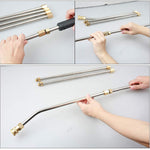 PCC D52 Pressure Washer Spray Wand Extension – 20" SS304 with 45° Bend, 5000 PSI, 1/4" QC Adapter