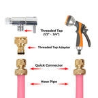 PCC D81 Brass Tap Adapter 2-in-1 for 1/2" & 3/4" Threaded Taps