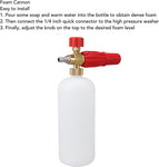 PCC D87 Red Heavy Duty Foam Cannon With Brass Neck | | 1/4" Quick Connect