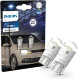 PHILIPS LED-T10[~W5W] Ultinon LED Interior and Signaling Bulb, 5W, 6000K, Pair