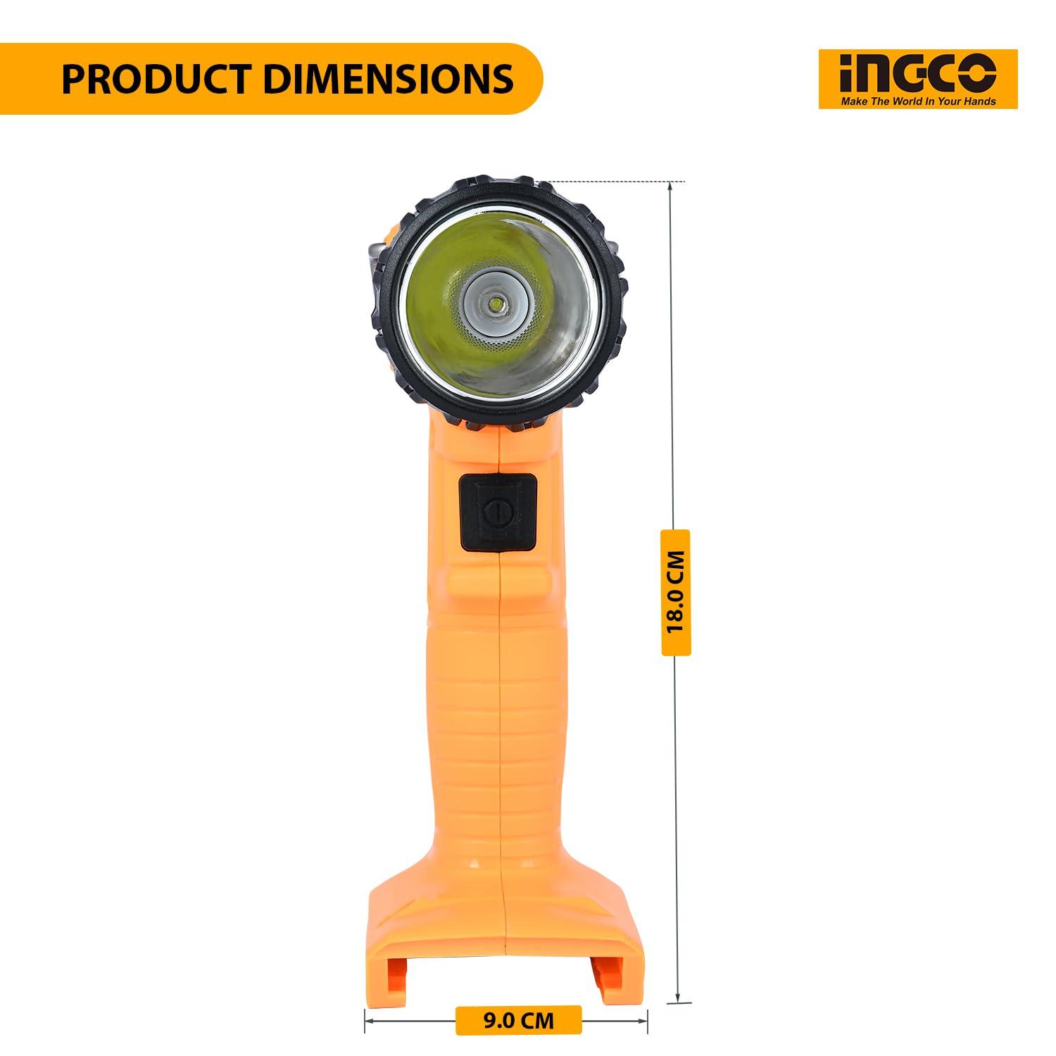 INGCO CIWLI2023 Cordless Li-Ion Work Lamp 20V - Battery & Charger Not Included - Planet Car Care