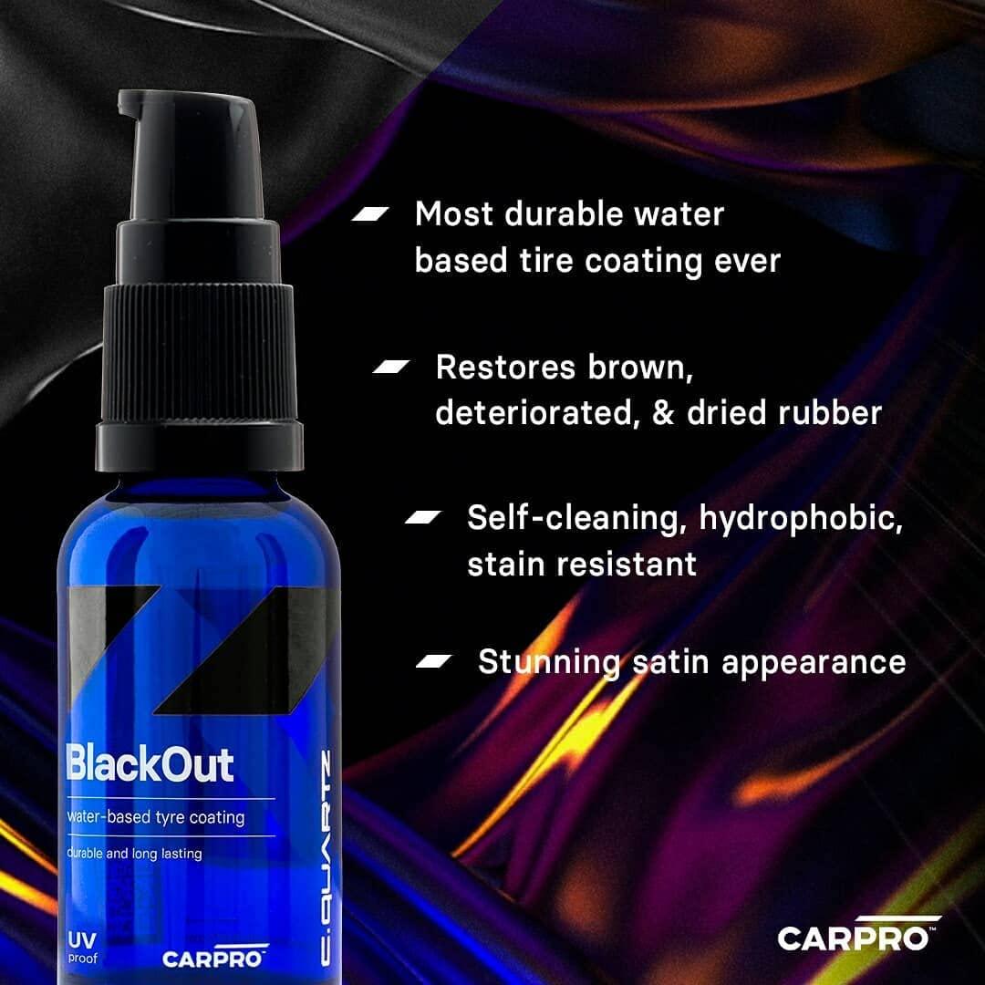 CarPro Cquartz BlackOut Tire & Rubber Coating, 50ml - Planet Car Care