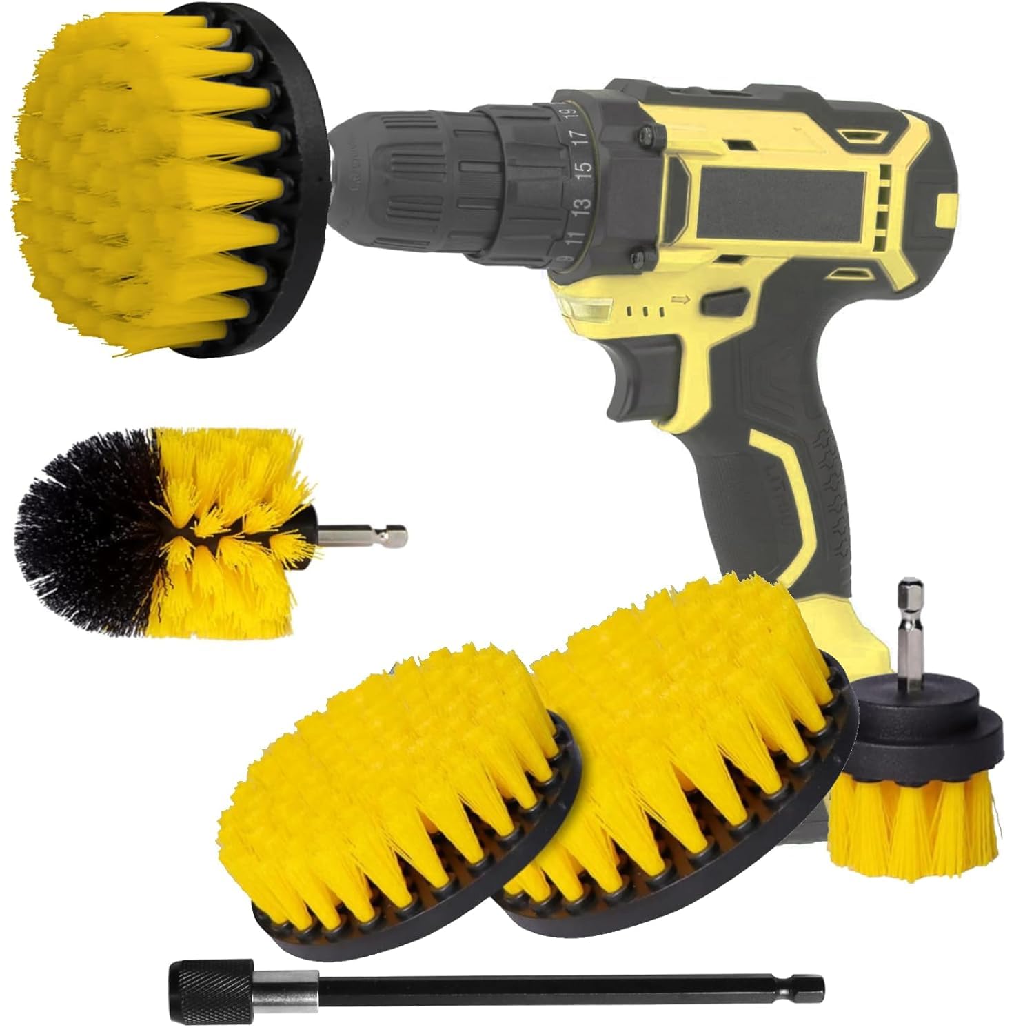 PCC Drill Type Cleaning Brush, Set Of 4