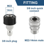 PCC M22/14 Pressure Washer Quick Connect Kit (8pcs)