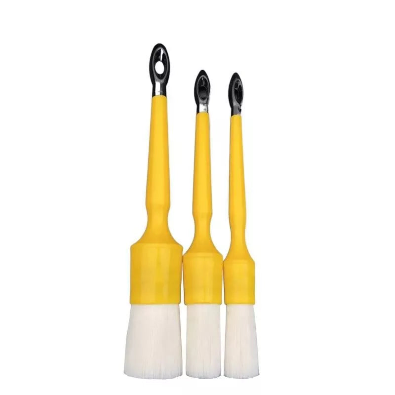 PCC Premium Bristle Detailing Brush Kit, Yellow, Set of 5