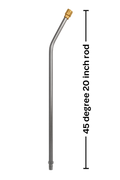 PCC D115 Pressure Washer Spray Wand Extension – 20" SS304 with 45° Bend, 5000 PSI | 1/4" Quick Connect