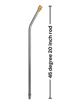 PCC D115 Pressure Washer Spray Wand Extension – 20" SS304 with 45° Bend, 5000 PSI | 1/4" Quick Connect