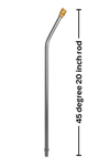 PCC D115 Pressure Washer Spray Wand Extension – 20" SS304 with 45° Bend, 5000 PSI | 1/4" Quick Connect