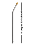 PCC D115 Pressure Washer Spray Wand Extension – 20" SS304 with 45° Bend, 5000 PSI | 1/4" Quick Connect