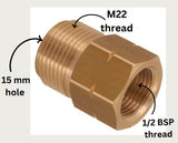 PCC D16 M22 Male Screw Adapter x 1/2" BSPF – Pressure Washer Connector
