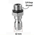 PCC D29 Brass Quick Connector QC Male Plug Nipple | 1/4" BSP Thread for Pressure Washer Foam Gun