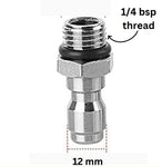 PCC D29 Brass Quick Connector QC Male Plug Nipple | 1/4" BSP Thread for Pressure Washer Foam Gun