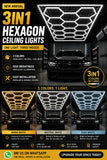 PCC 14 Hexagon LED Garage Light 16x8 ft – 3-in-1 Color Changing Ceiling Light