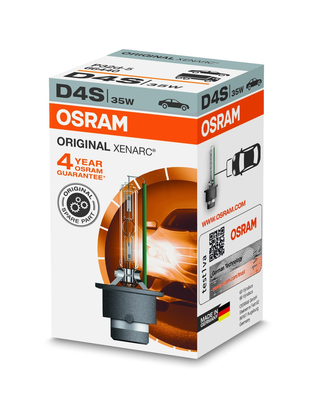OSRAM D4S 35W Xenarc Xenon HID Headlamp Bulb - 66440