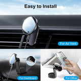 Baseus Magnetic Wireless Car Charger 15W for iPhone 12/12 Pro/12 mini/12 Pro Max/13/14 – Black
