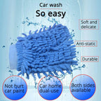 PCC Chenille Microfiber Wash Mitt, Blue - Planet Car Care