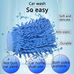 PCC Chenille Microfiber Wash Mitt, Blue