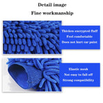 PCC Chenille Microfiber Wash Mitt, Blue