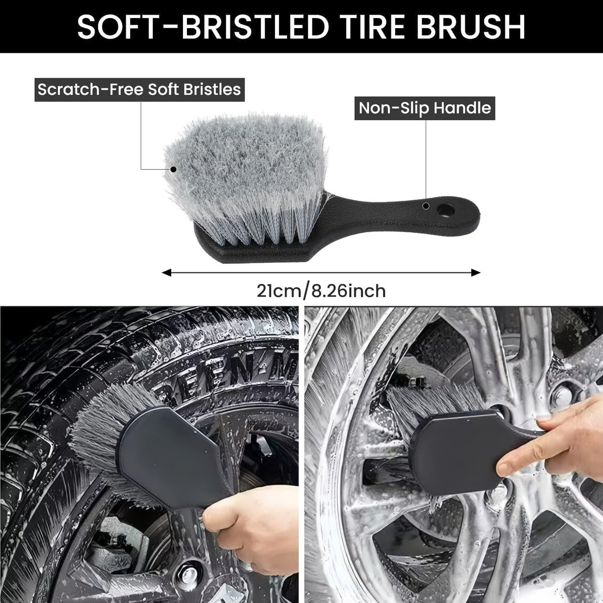 PCC Plush Upholstery Brush, Medium Bristles
