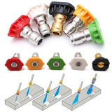 PCC Pressure Washer Spray Nozzle – 3.5 Orifice Set of 5 | 1/4" Quick Connect
