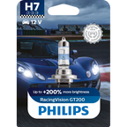 Philips H7 RacingVision GT200 Halogen Headlight Bulb 12V 55W | Up to 200% Brighter | 3500K
