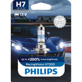 Philips H7 RacingVision GT200 Halogen Headlight Bulb 12V 55W | Up to 200% Brighter | 3500K