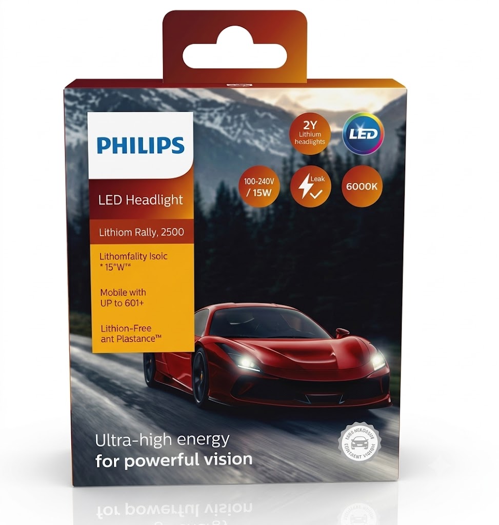 Philips HIR2 Ultinon Rally U3590 LED Headlight Bulb 90W Each, Pair