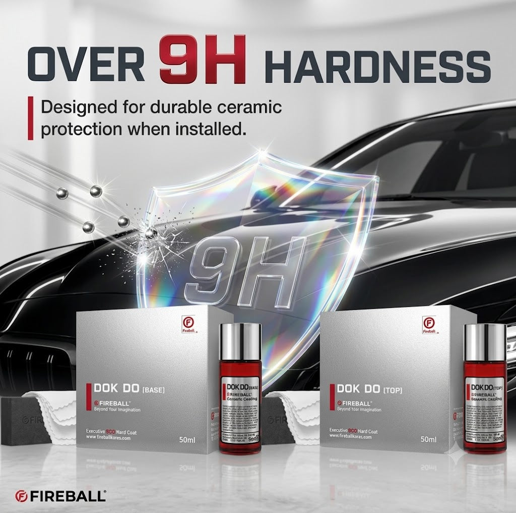 Fireball Dok Do 9H Flagship Ceramic Coating Top Coat 50ml + Base Coat 50ml