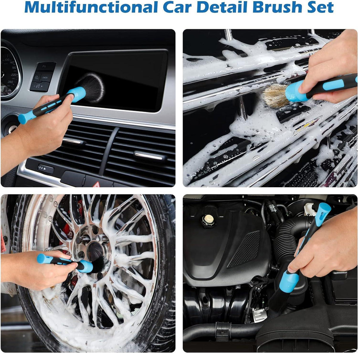 PCC Detailing Bristle Brush Set of 5 - Planet Car Care