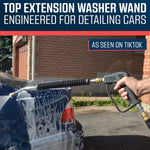 PCC Stainless Steel Pressure Washer Lance – 21” Bent Wand with Ergonomic Grip (1/4" Quick Connect)