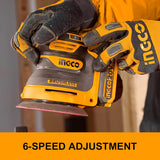 INGCO CROSLI20021 Cordless Li-Ion Random Orbit Sander 20V - Battery & Charger Included
