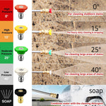 PCC Pressure Washer Spray Nozzle – 3.5 Orifice Set of 5 | 1/4" Quick Connect