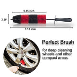 PCC Long Handle Alloy Wheel Brush Mini, Dia 2.4"