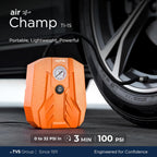 MyTVS TI-15 AirChamp Car Tyre Inflator | 12V, 100 PSI | Analog Meter | LED Light