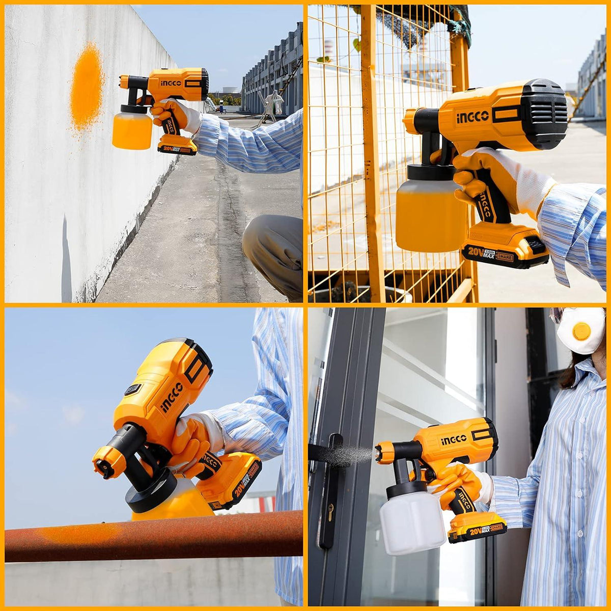 INGCO CSGLI2001 Cordless Li-Ion Spray Gun 20V - Battery & Charger Not Included - Planet Car Care
