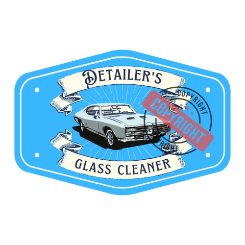 PCC  Laminated Spray Bottle Vinyl Sticker, Glass Cleaner, Set of 4