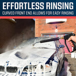 PCC Stainless Steel Pressure Washer Lance – 21” Bent Wand with Ergonomic Grip (1/4" Quick Connect)