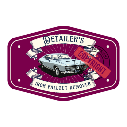 PCC Laminated Spray Bottle Vinyl Sticker, Iron Fallout Remover, Set of 4