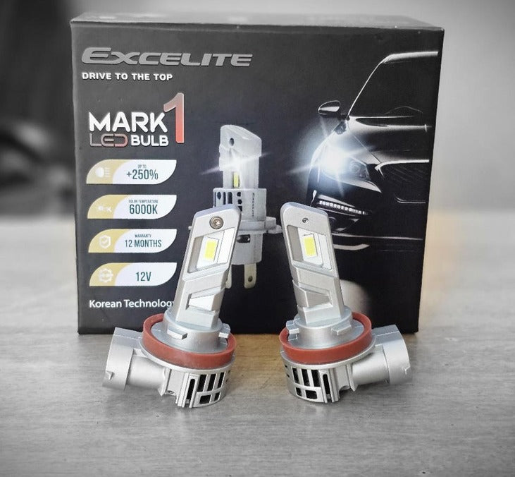 Excelite H27 Led Headlight Bulb 6000k, Pair 15w Each Mark 1