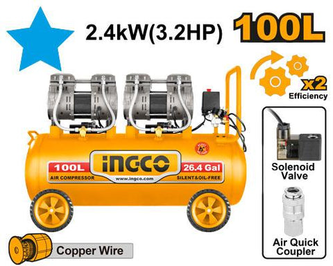 INGCO ACS2241001 Air Compressor 100L