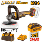 INGCO APLI20181 Cordless Li-Ion Rotary Polisher 20V - Battery & Charger Included