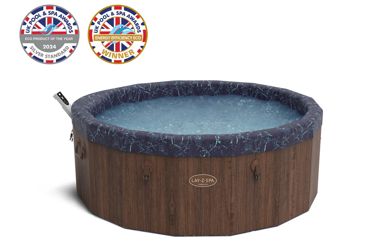 Bestway 6001W Lay-Z-Spa Toronto ThermaCore™ UltraFit™ AirJet™ Hot Tub Dia 75" Depth 30"/190cm x 76cm