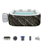 Bestway 6001F Lay-Z-Spa® Hollywood Inflatable Hot Tub 71" x 71" x 26" – 4 to 6 Person Jacuzzi With LED