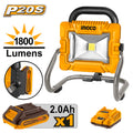 INGCO CWLI20258 Cordless Li-Ion Portable Lamp 20V - Battery & Charger Included