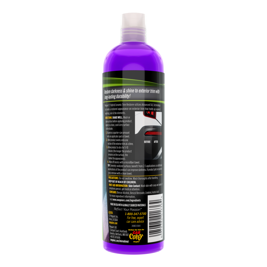 Meguiar's Hybrid Ceramic Trim Restorer 473ml – Ceramic-Enhanced Exterior Trim Restorer