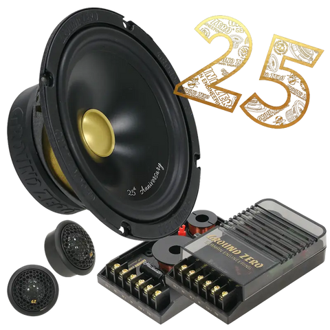 Ground Zero GZRC 165 Anniversary-25 165 mm / 6.5″ 2-way SQ Component Speaker System