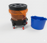 PCC Car Wash Bucket Kit With Wheels, Grit Guard, Lid & Holder, Type1