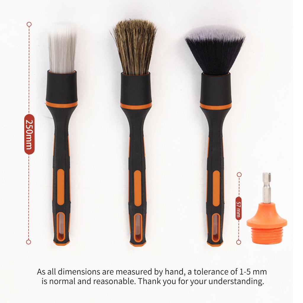 PCC Professional 3-Piece Multi-Surface Detailing Drill Brush Kit